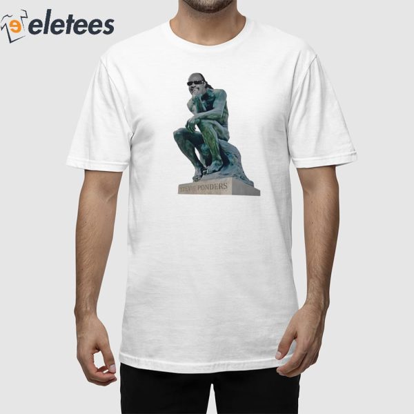 Stevie Ponders Roman Statue Stevie Wonder Pun Shirt