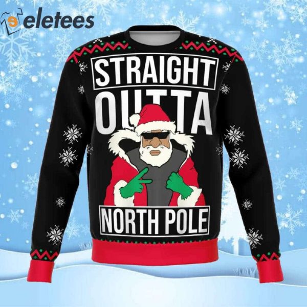 Straight Outta North Pole Ugly Christmas Sweater