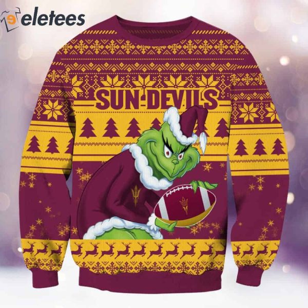Sun Devils Grnch Christmas Ugly Sweater