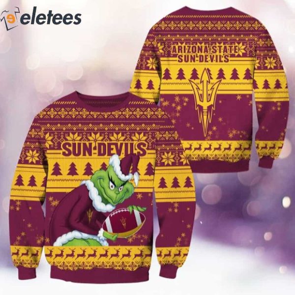 Sun Devils Grnch Christmas Ugly Sweater