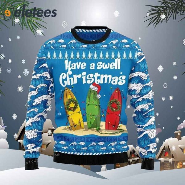 Surfer Swell Christmas Ugly Sweater