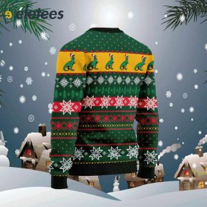 T rex In Noel Tree Ugly Christmas Sweater1
