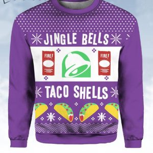 Taco Bell Jingle Bells Taco Shells Ugly Christmas Sweater 1
