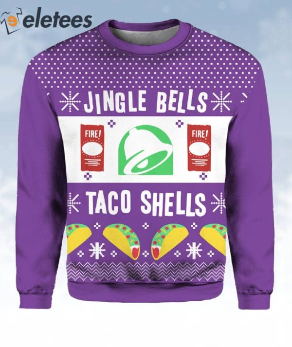 Taco Bell Jingle Bells Taco Shells Ugly Christmas Sweater