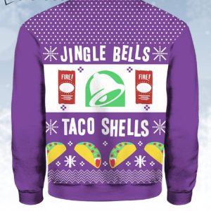 Taco Bell Jingle Bells Taco Shells Ugly Christmas Sweater 2