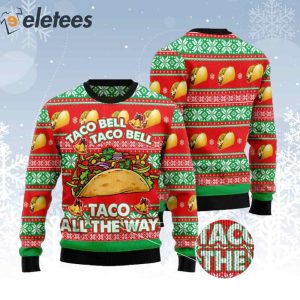 Taco Bell Taco On The Way Ugly Christmas Sweater 2