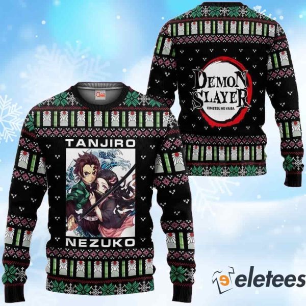 Tanjiro And Nezuko Ugly Christmas Sweater