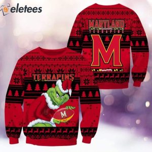 Terrapins Grnch Christmas Ugly Sweater 3