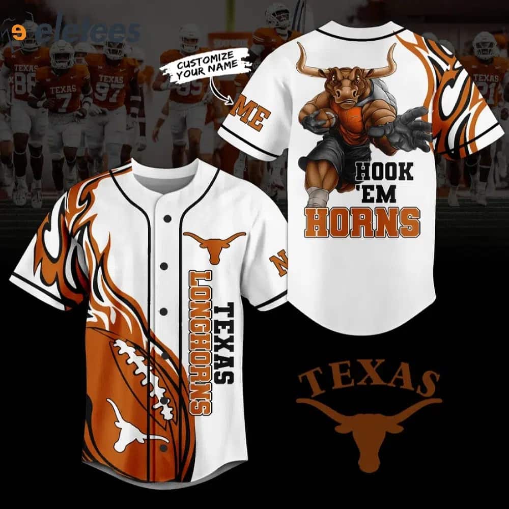 Texas Longhorns Hook 'Em Horns Baseball Jersey