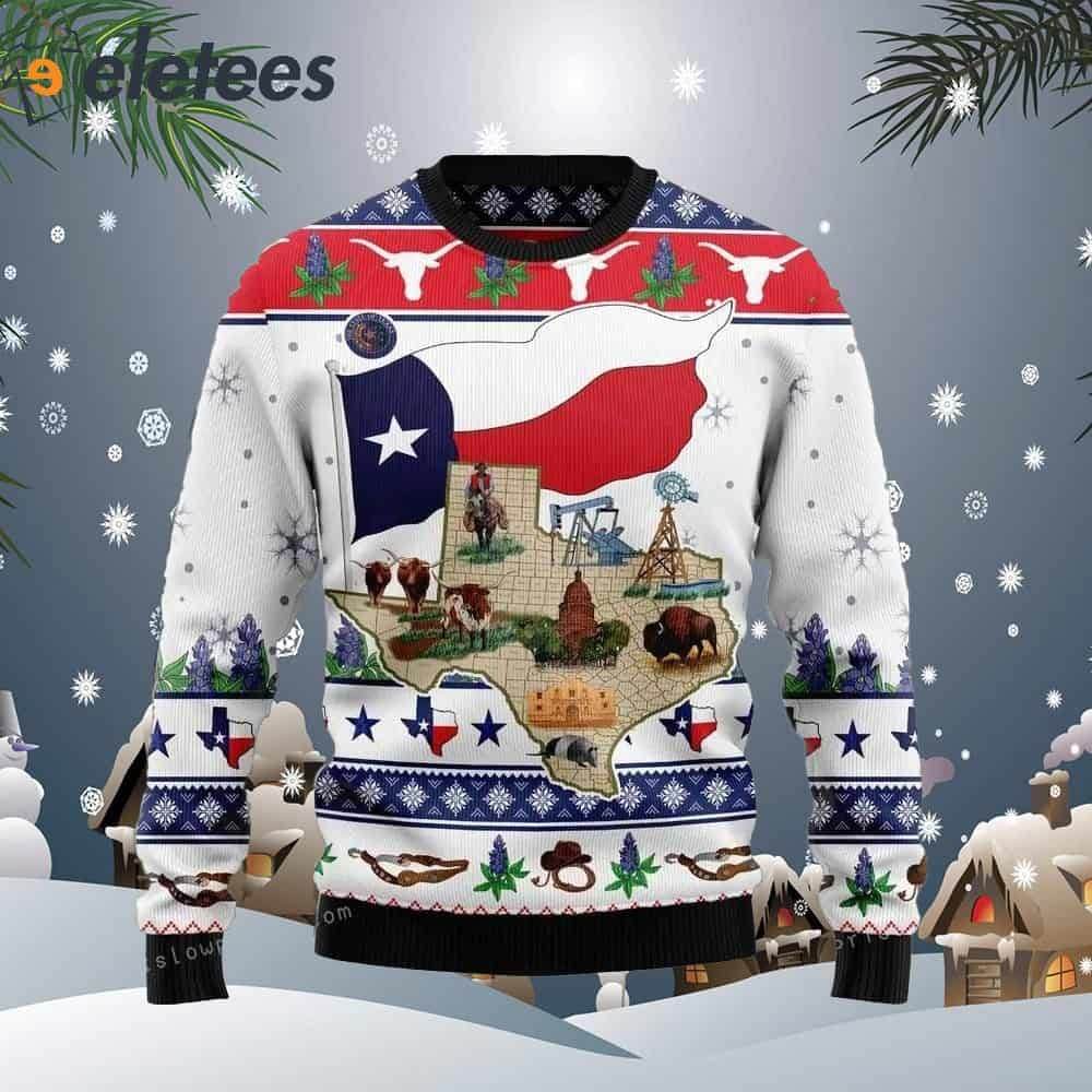 Christmas Gift Houston Texans Christmas Snowflakes Pattern 3D Ugly  Christmas Sweater For Men And Women