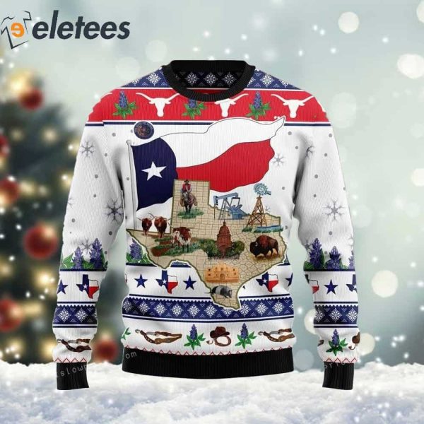 Texas Our Texas Bluebonnet Ugly Sweater
