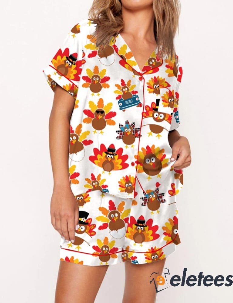 Thanksgiving pajamas women's hot sale