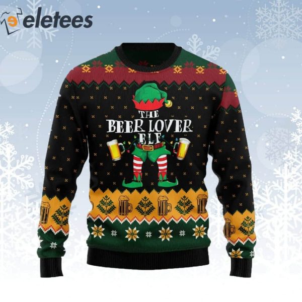 The Beer Lover Elf Ugly Christmas Sweater