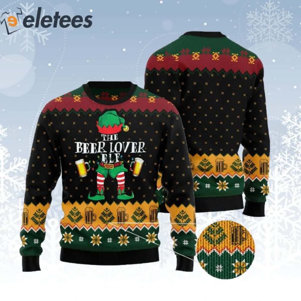 The Beer Lover Elf Ugly Christmas Sweater