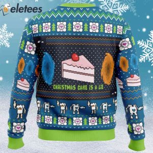 The Christmas Cake Is A Lie Portal 2 Ugly Christmas Sweater 2