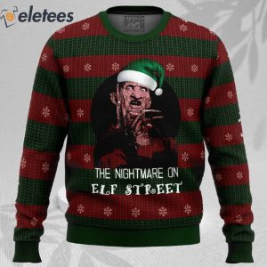 The Nightmare On Elf Street Freddy Krueger Ugly Christmas Sweater 2