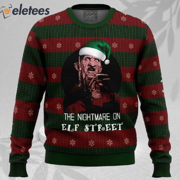 The Nightmare On Elf Street Freddy Krueger Ugly Christmas Sweater