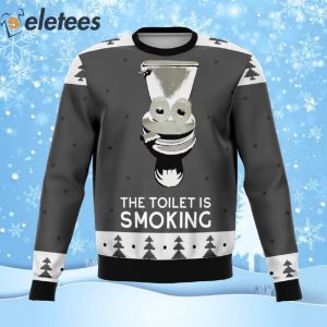 The Toilet Is Smoking Ugly Christmas Sweater 1