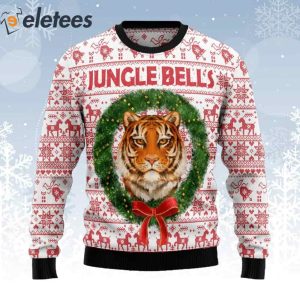 Tiger Jungle Bells Ugly Christmas Sweater 1