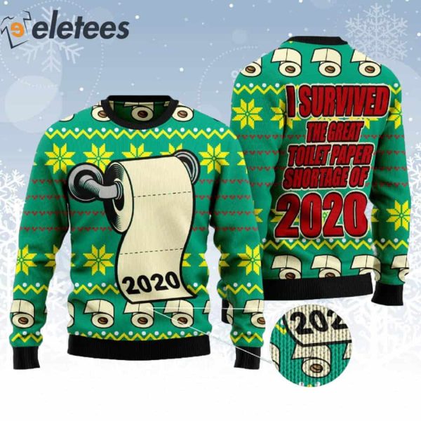 Toilet Paper Shortage 2020 Funny Ugly Christmas Sweater