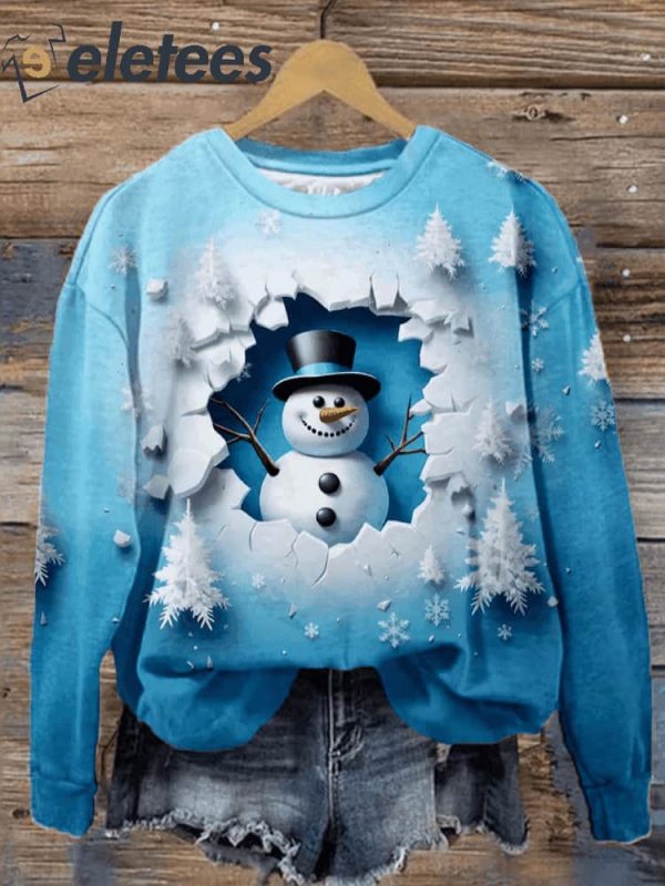 Top Hat Snowman Sweatshirt