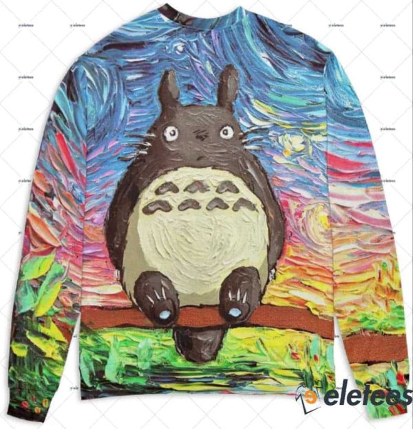 Totoro and The Starry Night 3D Sweater