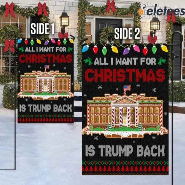 Trump Christmas American Flag All I Want For Christmas Is Trump Back Flag