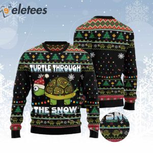 Turtle Through The Snow Ugly Christmas Sweater 2