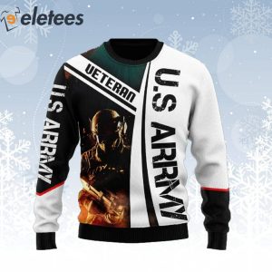 US Army Veteran 3D Ugly Christmas Sweater 1