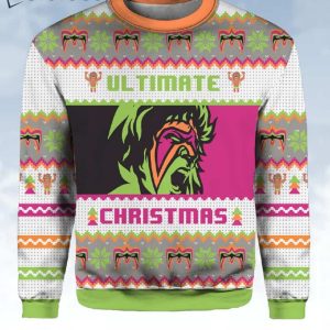 Ultimate Warrior Christmas Pro Wrestling Christmas Ugly Sweater 1