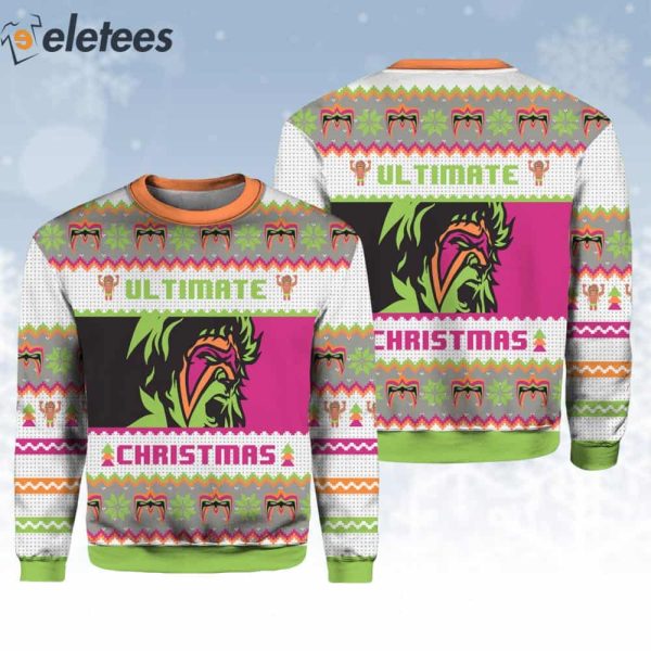 Ultimate Warrior Christmas Pro Wrestling Christmas Ugly Sweater