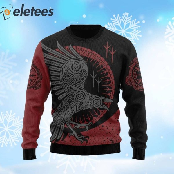 Viking Raven Ugly Christmas Sweater