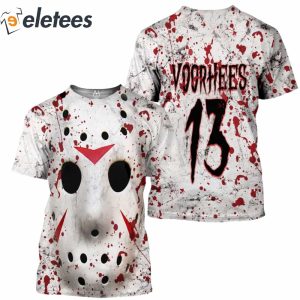 Voorhees 13 3D All Over Printed White Shirt