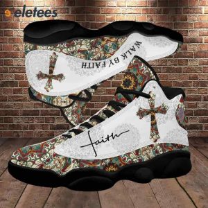 Walk By Faith Boho Design Flower Style Basketball Shoes 1