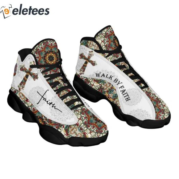 Walk By Faith Boho Design Flower Style Basketball Shoes