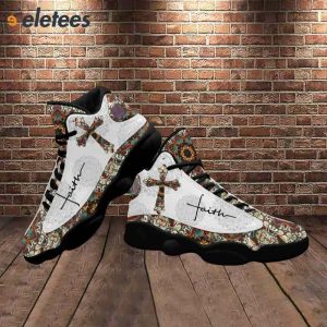 Walk By Faith Boho Design Flower Style Basketball Shoes 4