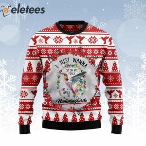 Watch Hummingbirds Ugly Christmas Sweater 1
