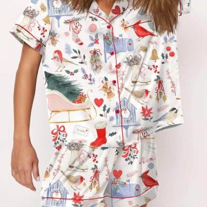 Watercolor Holiday Pajama Set 1