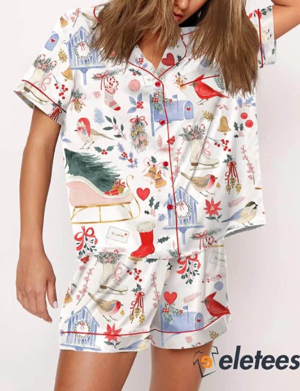 Watercolor Holiday Pajama Set