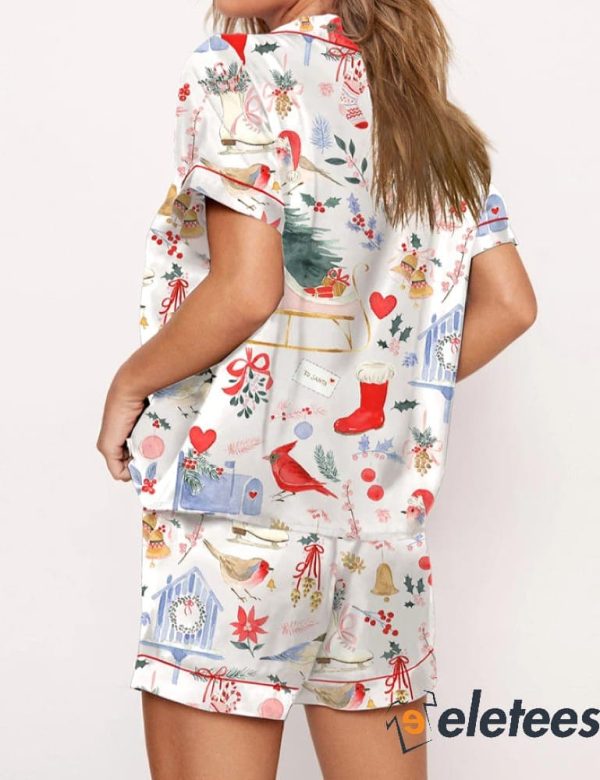 Watercolor Holiday Pajama Set