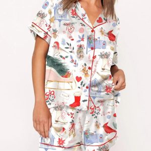 Watercolor Holiday Pajama Set 3