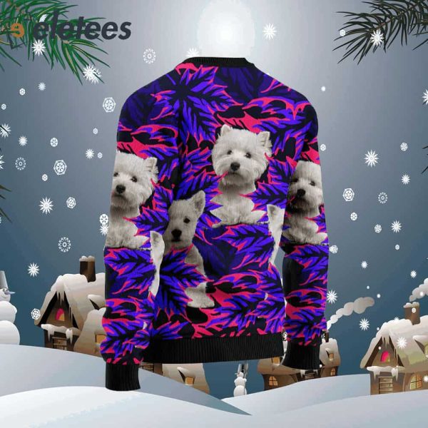 West Highland White Terrier Leaves Ugly Christmas Sweater