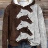 Western Horses Vintage Hoodie