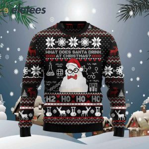 What Does Santa Drink At Christmas Ugly Christmas Sweater