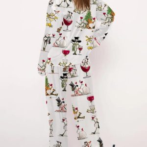 Winey Snowman Long Pajama Set 4