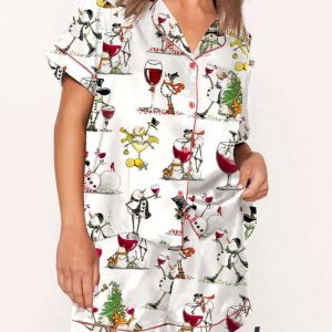 Winey Snowman Pajama Set 1