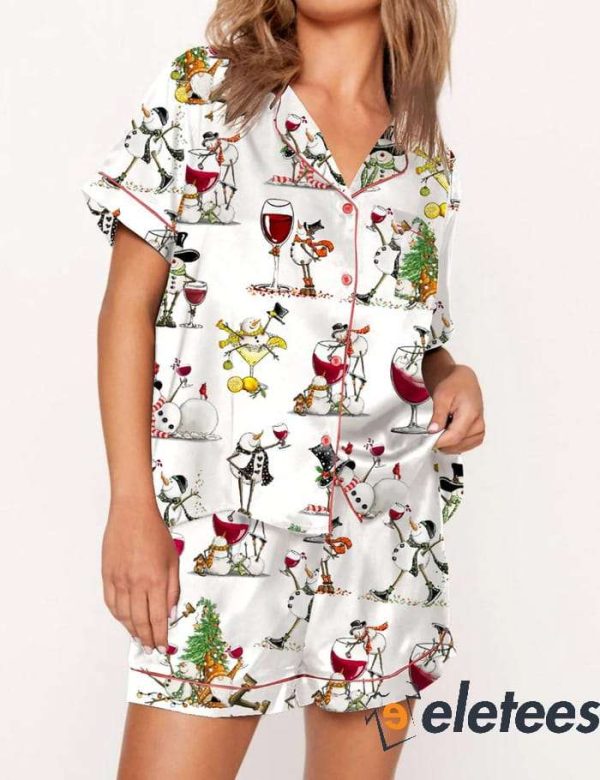 Winey Snowman Pajama Set