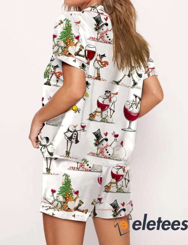 Winey Snowman Pajama Set