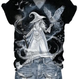 Witch Halloween Print Shirt