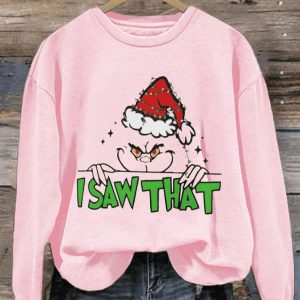 WomenS I Saw That Printed Sweatshirt2
